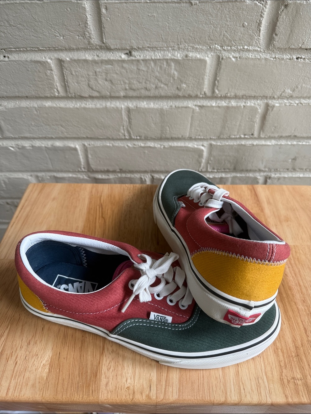 Vans Colorblock Low-Top Sneakers - Red, Green, Pink & Yellow